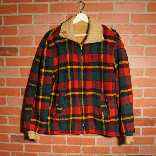 VTG Plaid Reversible Zip-Up Corduroy Jacket