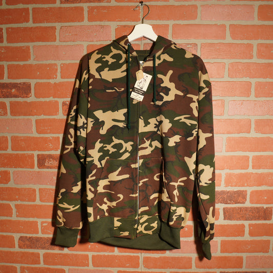 VTG Camo Zip-UP Polyester Foam Filled Hoodie
