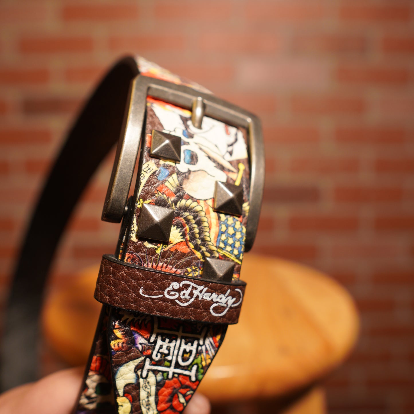 Y2K Ed Hardy Logo Belt