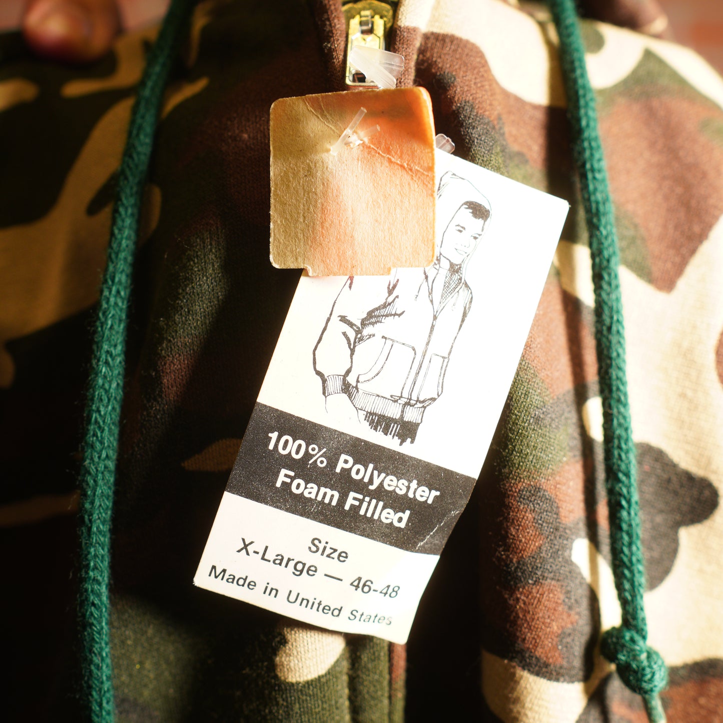 VTG Camo Zip-UP Polyester Foam Filled Hoodie