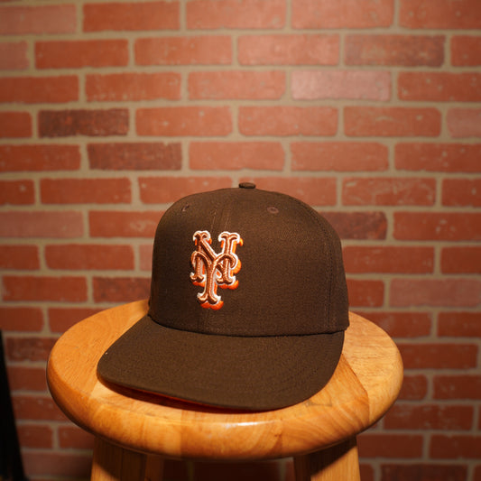 Hat Club MLB New York Mets Brown 40th Anniversary Patch Fitted Hat