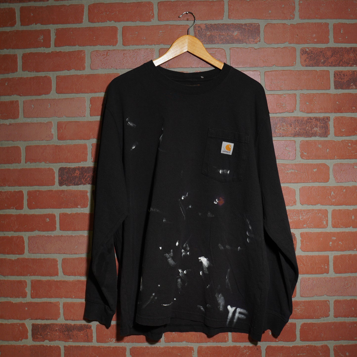 YF Carhartt Black L/S Painted Pocket Tee (25)