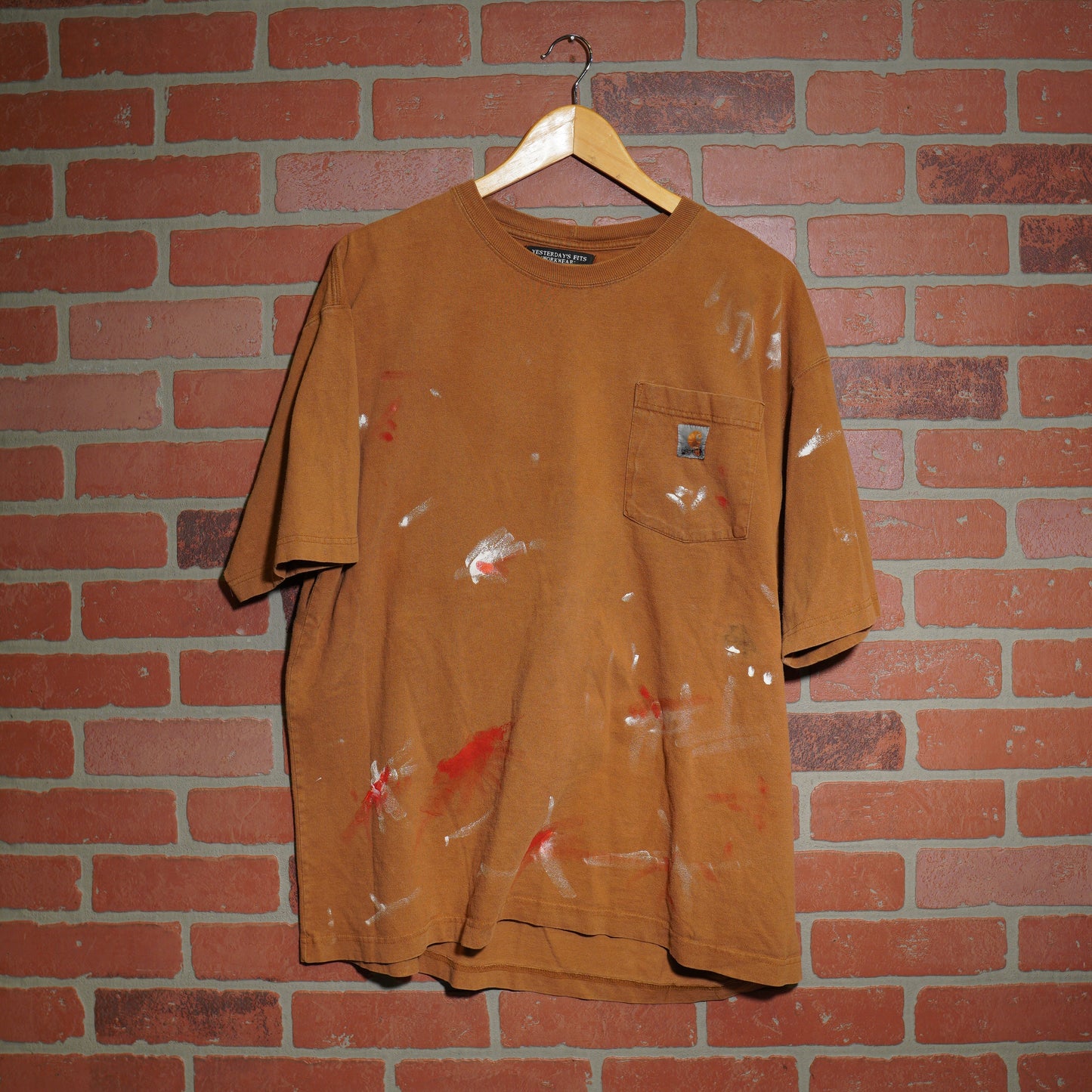 YF Carhartt Brown Painted Pocket Tee (25)