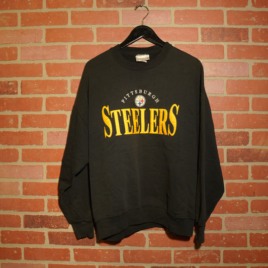 VTG NFL Pittsburgh Steelers Black Crewneck