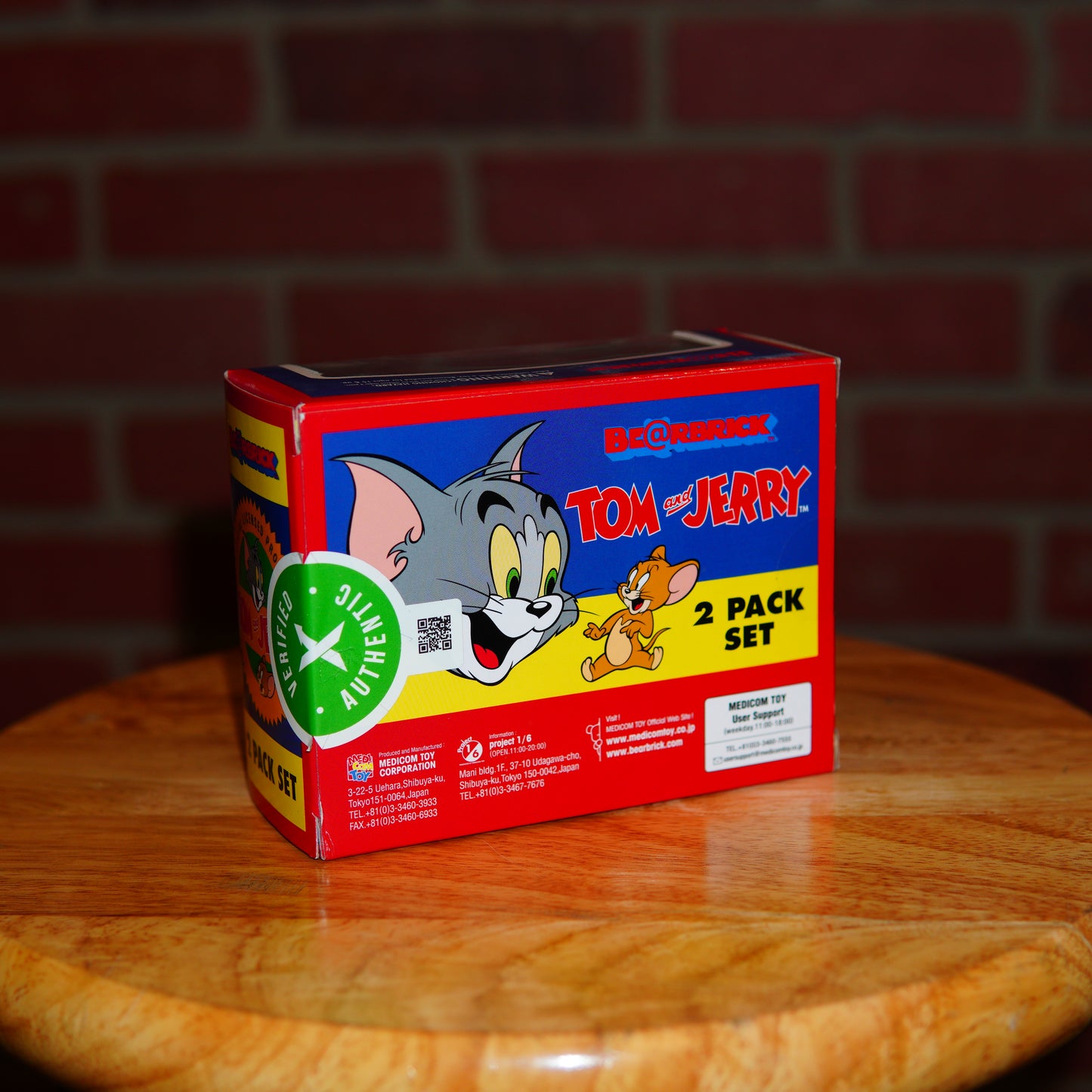 DS Bearbrick Tom & Jerry 2 Pack 100% Figures