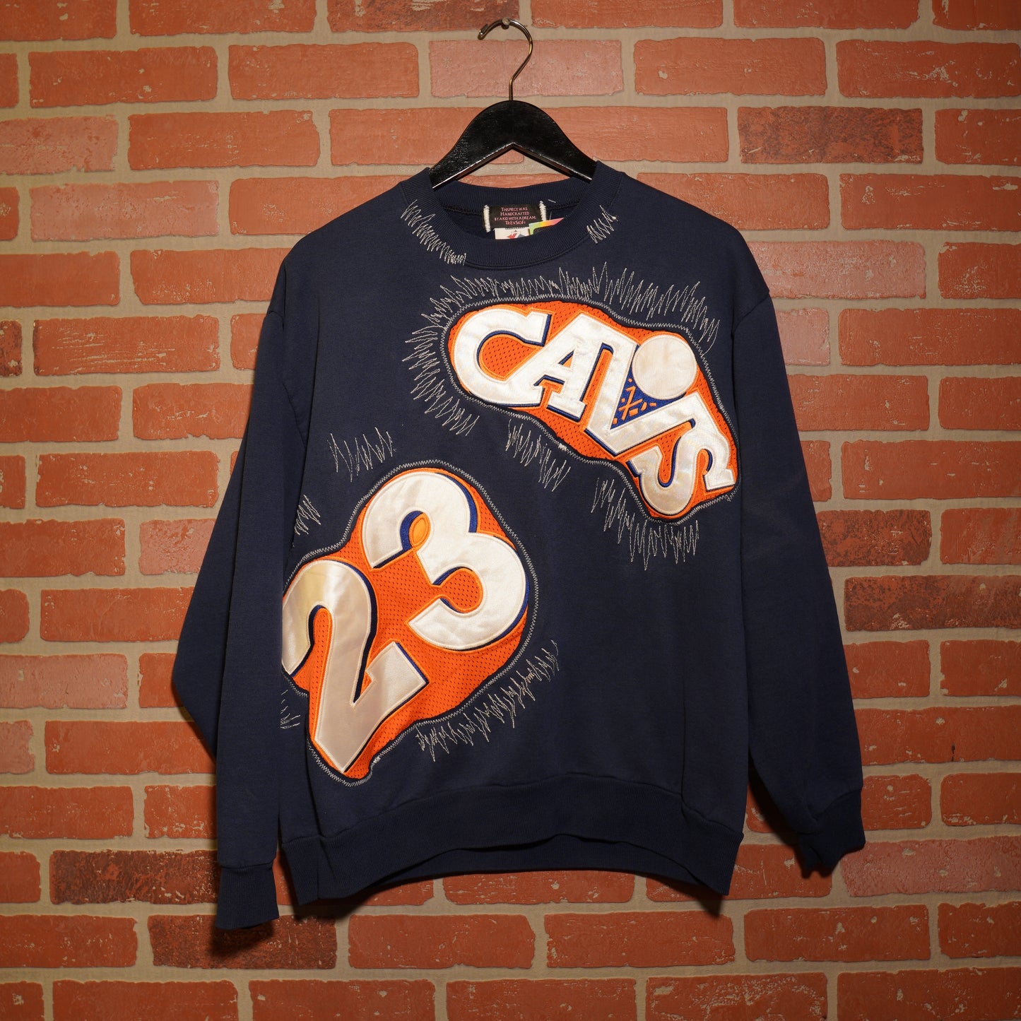 Trevs1of1 Navy NBA LeBron James Jersey Crewneck