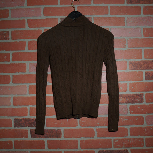 Women's Polo Zip-Up Knit Sweater (37)