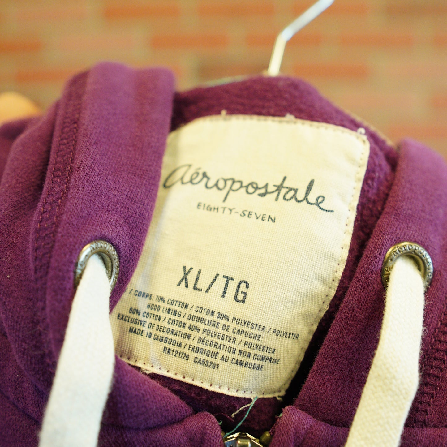 Women Aeropostale Zip-Up Purple Hoodie (38)