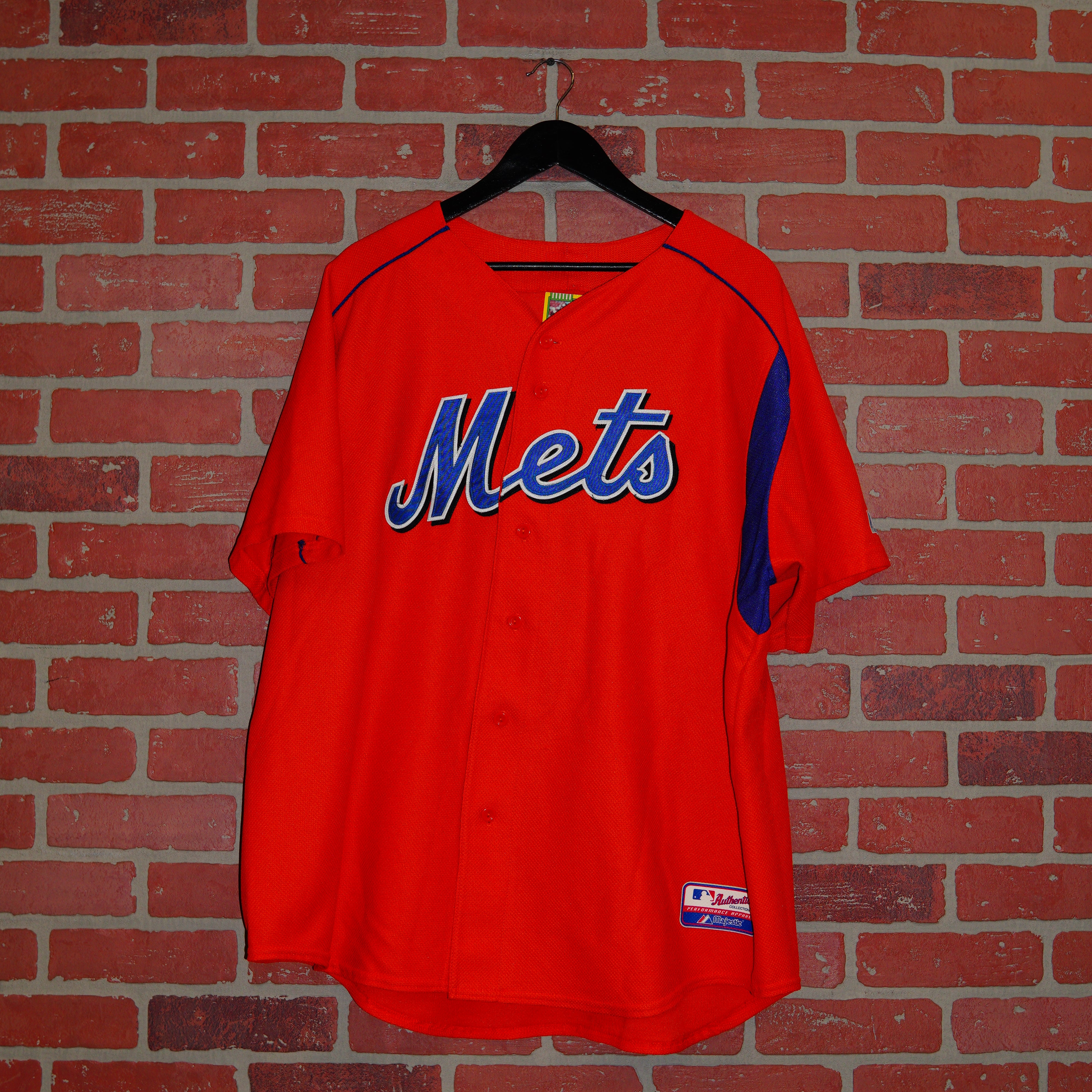 Yesterday's Fits Vtg MLB New York Mets Orange Baseball Jersey