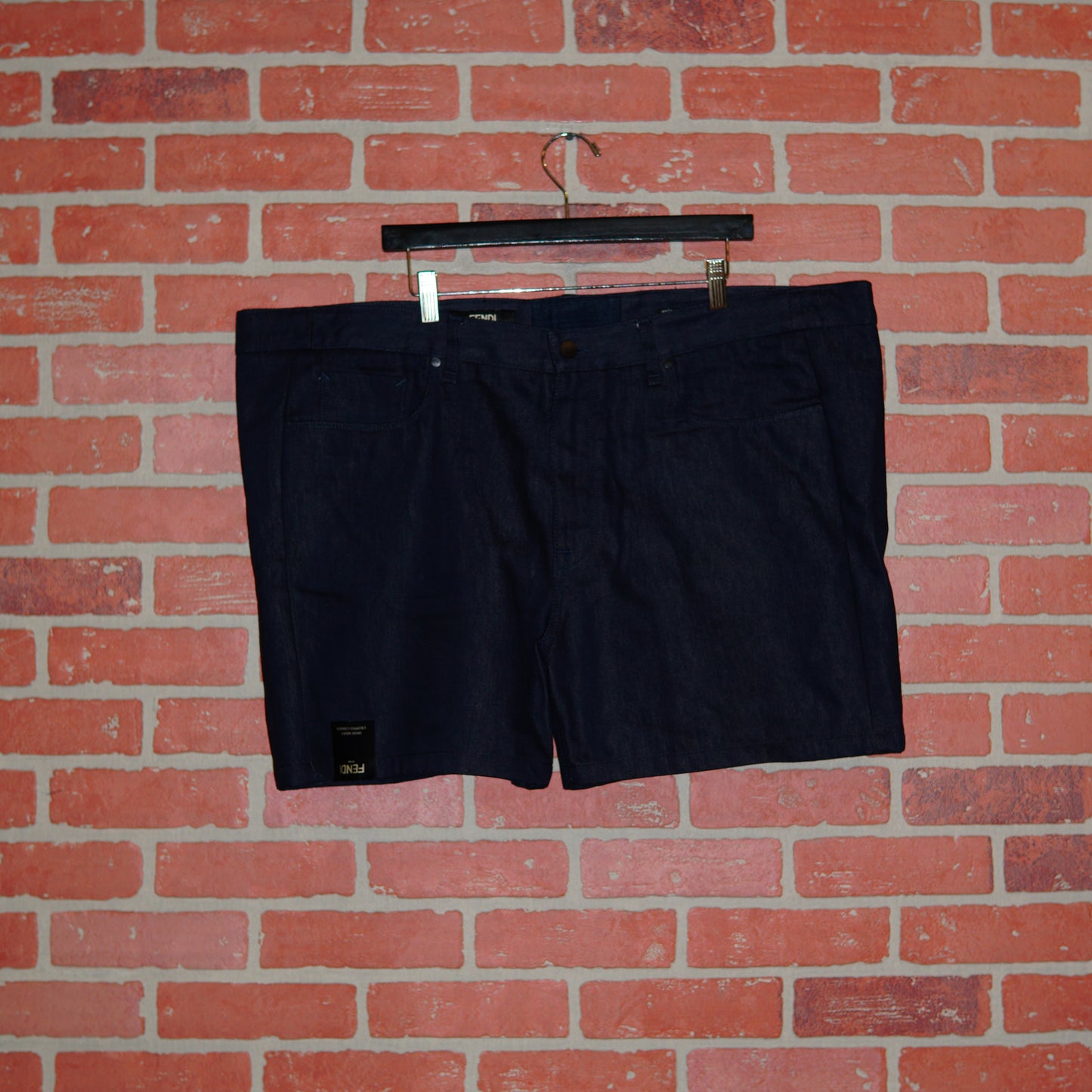 Authentic FF Designer Denim Jean Jacket/Shorts Set
