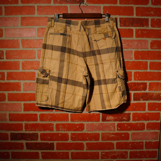 VTG Y2K OP Plaid Cargo Shorts