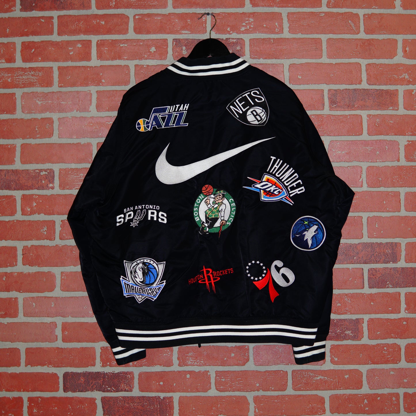 Supreme X Nike X NBA Team Logos Satin Jacket