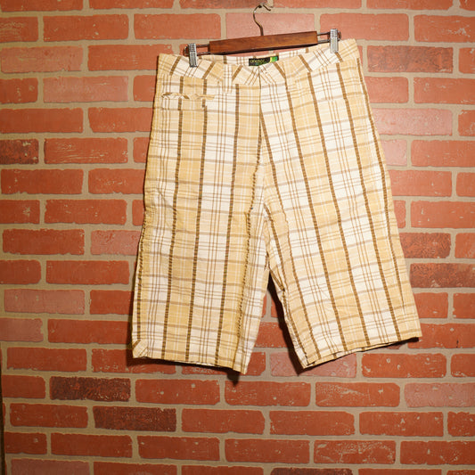 VTG Y2K Anchor Blue Plaid Shorts