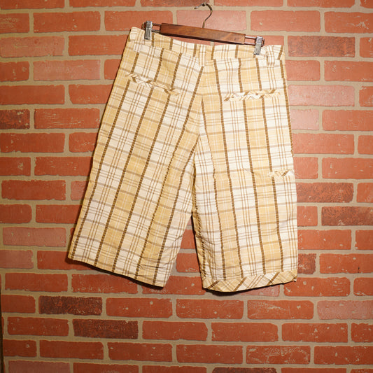 VTG Y2K Anchor Blue Plaid Shorts