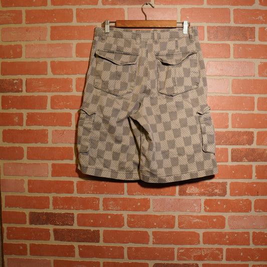 VTG Hawk Checkerboard Cargo Shorts