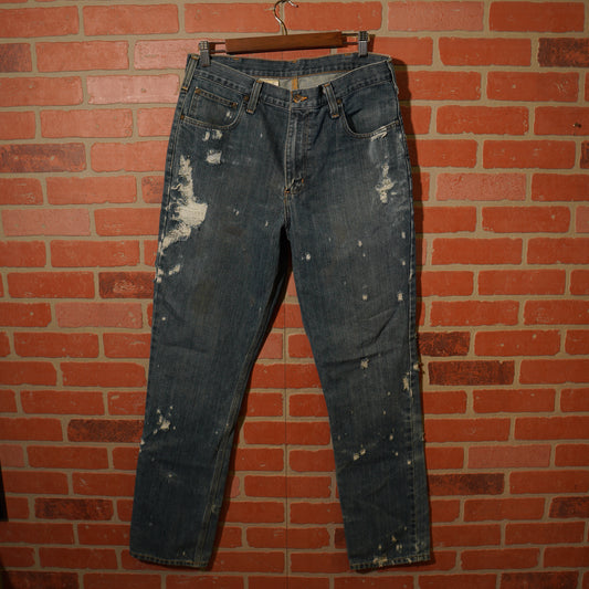 VTG Carhartt Straight Fit Painted Denim Jeans