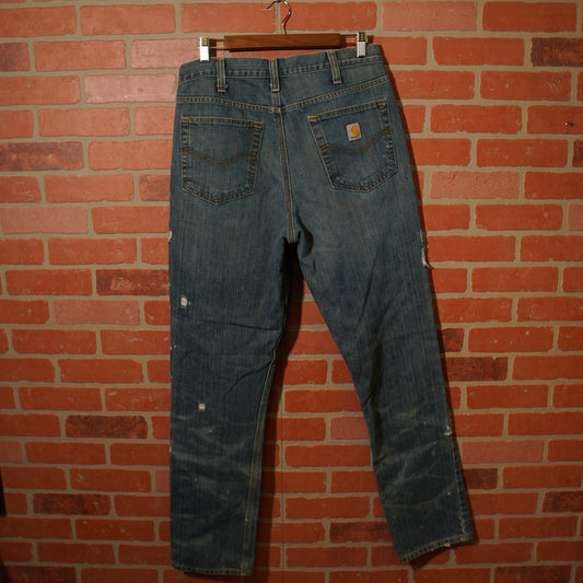 VTG Carhartt Straight Fit Painted Denim Jeans