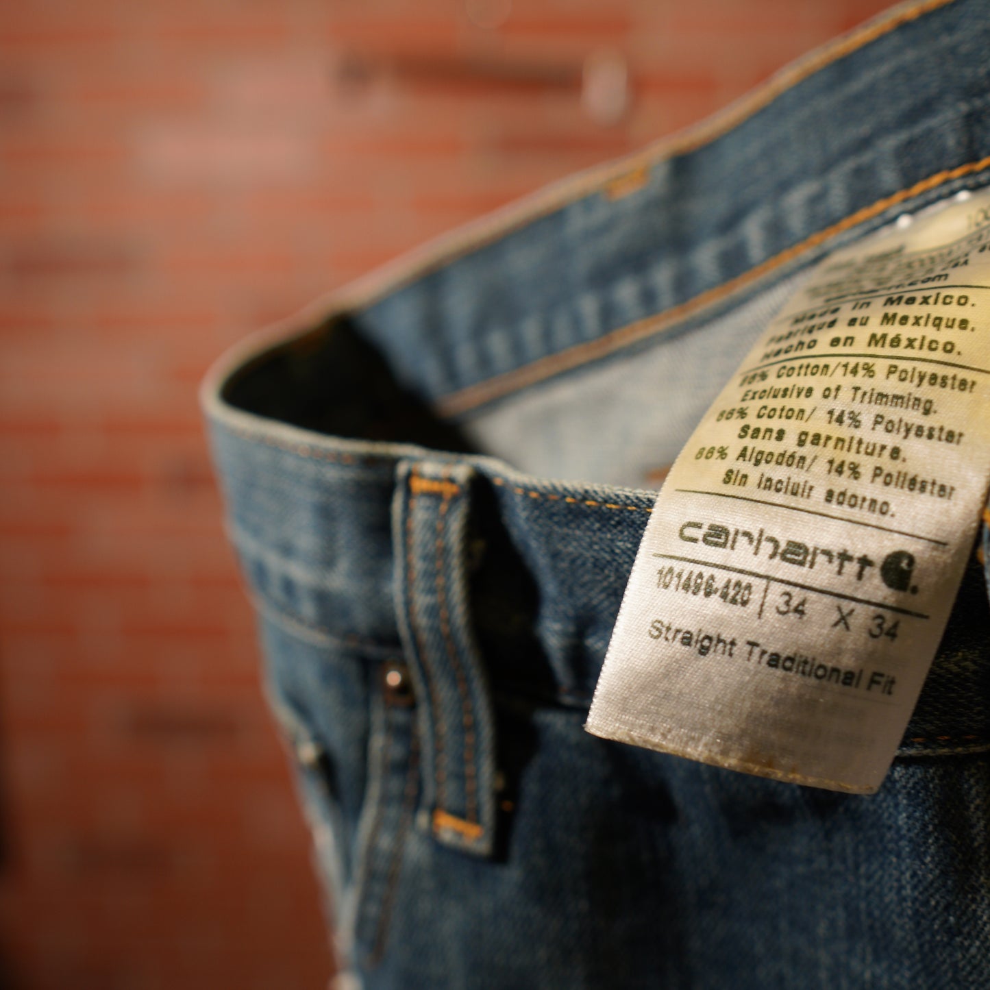 VTG Carhartt Straight Fit Painted Denim Jeans