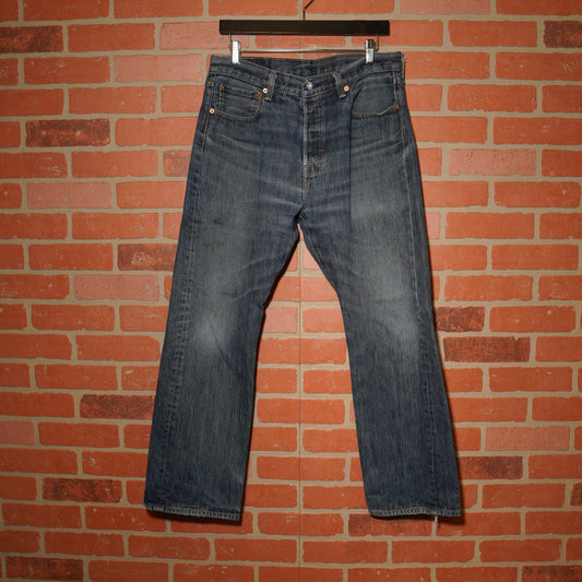 VTG Levis 501 Blue Distressed Denim Jeans