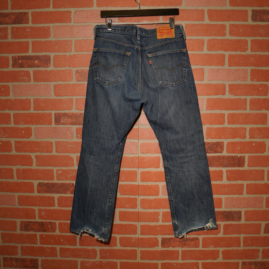 VTG Levis 501 Blue Distressed Denim Jeans
