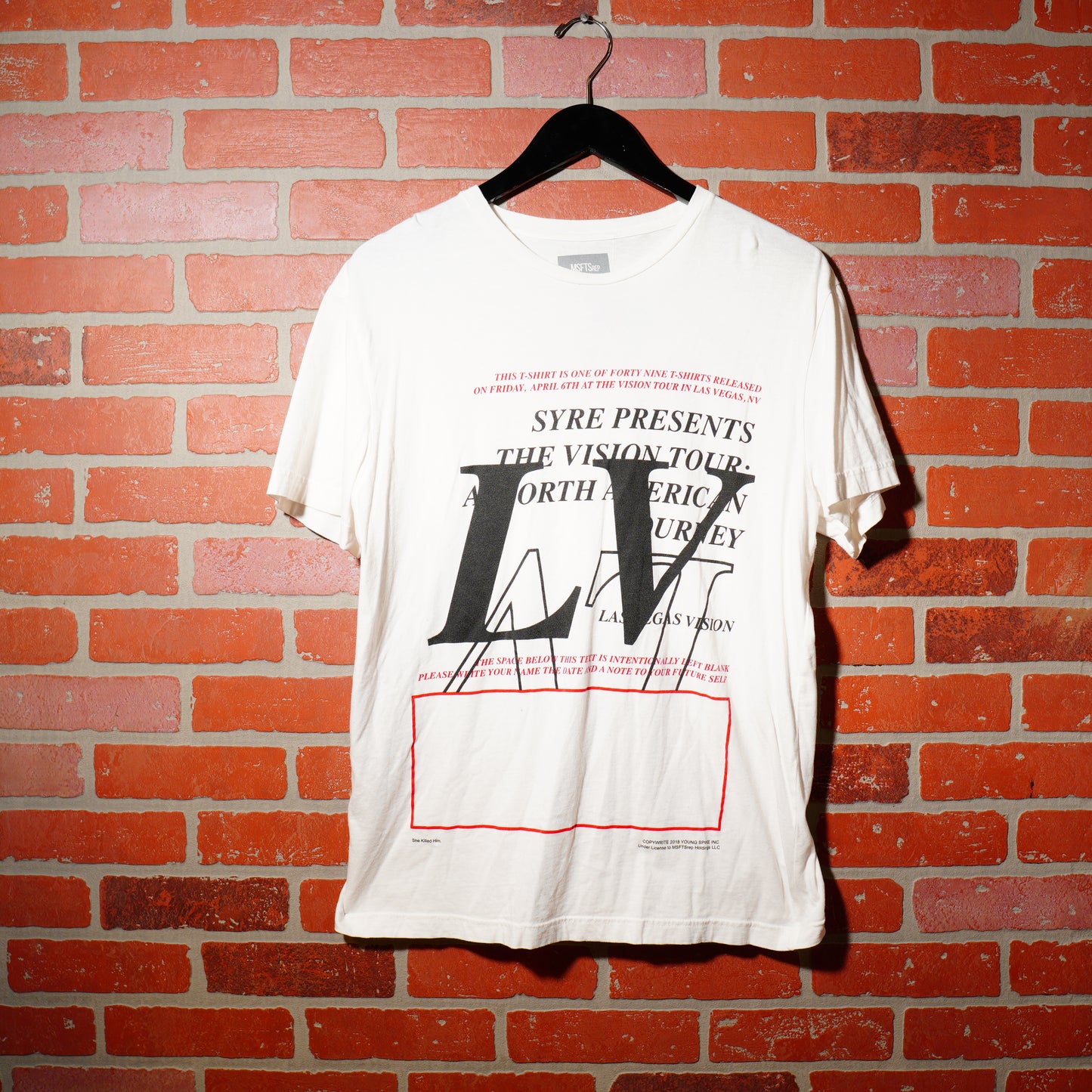 MSFTSrep SYRE Presents The Vision Tour White LV Tee
