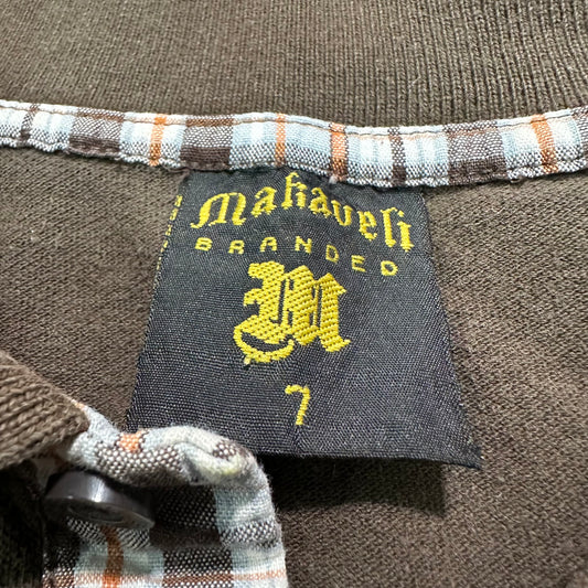 Vintage Youth Makaveli Brown Polo Shirt Yesterday's Fits Clothing Fashion Vintage Streetwear Fashion Item