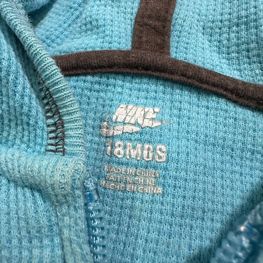 Vintage Youth Nike Blue Fleece Zip-Up Hoodie Yesterday's Fits Clothing Fashion Vintage Streetwear Fashion Item