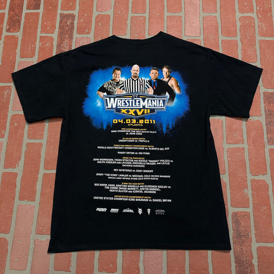VTG WWE Wrestlemania XXVII Match Card Tee Yesterday's Fits Clothing Fashion Vintage Streetwear Fashion Item