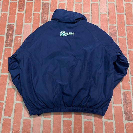 VTG NFL Miami Dolphins Zip-Up Navy Jacket Yesterday's Fits Clothing Fashion Vintage Streetwear Fashion Item