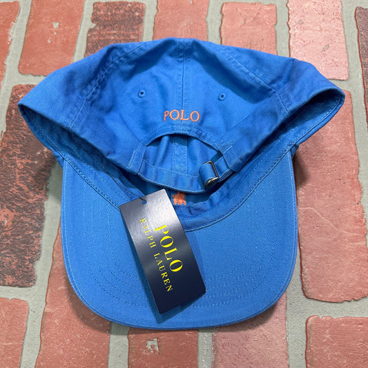 DS NWT Polo By Ralph Lauren Blue/Orange Dad Hat Yesterday's Fits Clothing Fashion Vintage Streetwear Fashion Item