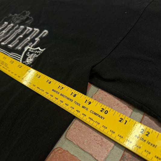 VTG NFL Oakland Raiders Embroidered Football Tee