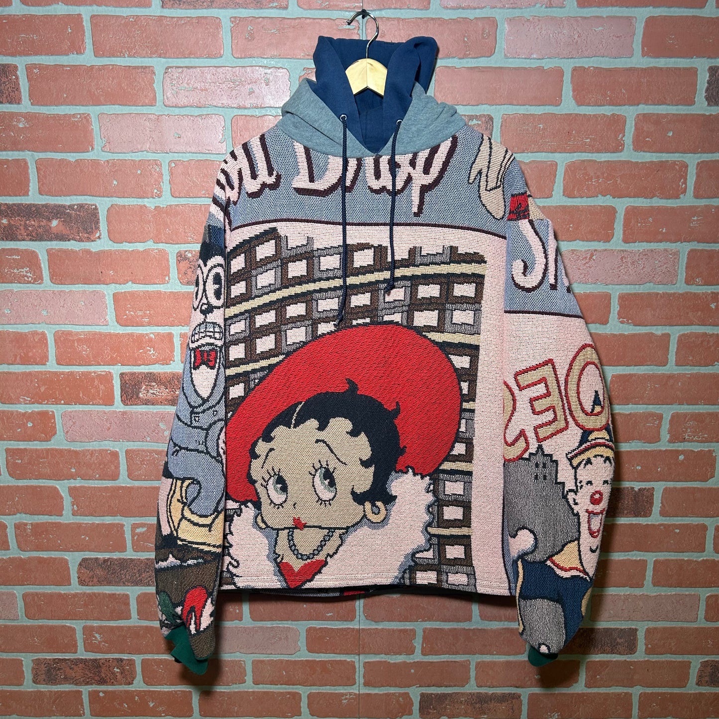 Trevs1of1 Custom 1990's Betty Boop Shop Till You Drop Multi-Color Double Hoodie