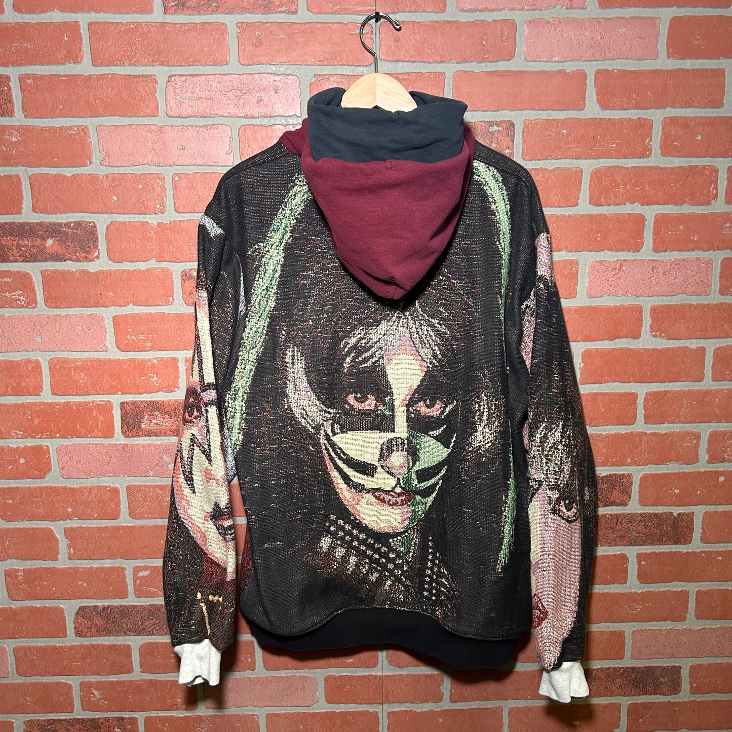 Trevs1of1 Custom 1990's KISS SOLO ALBUM Multi-Color Double Hood Tapestry Hoodie