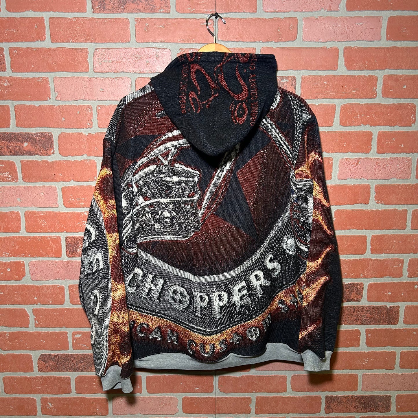 Trevs1of1 Custom 2002 Orange County Choppers Motorcycle Tapestry Hoodie