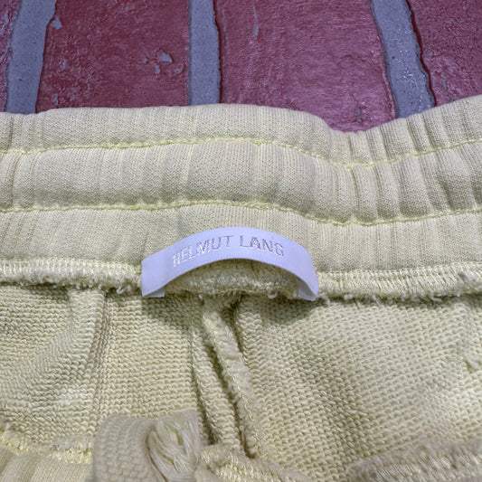 Helmut Lang Lime Green Sweat Shorts Yesterday's Fits Clothing Fashion Vintage Streetwear Fashion Item