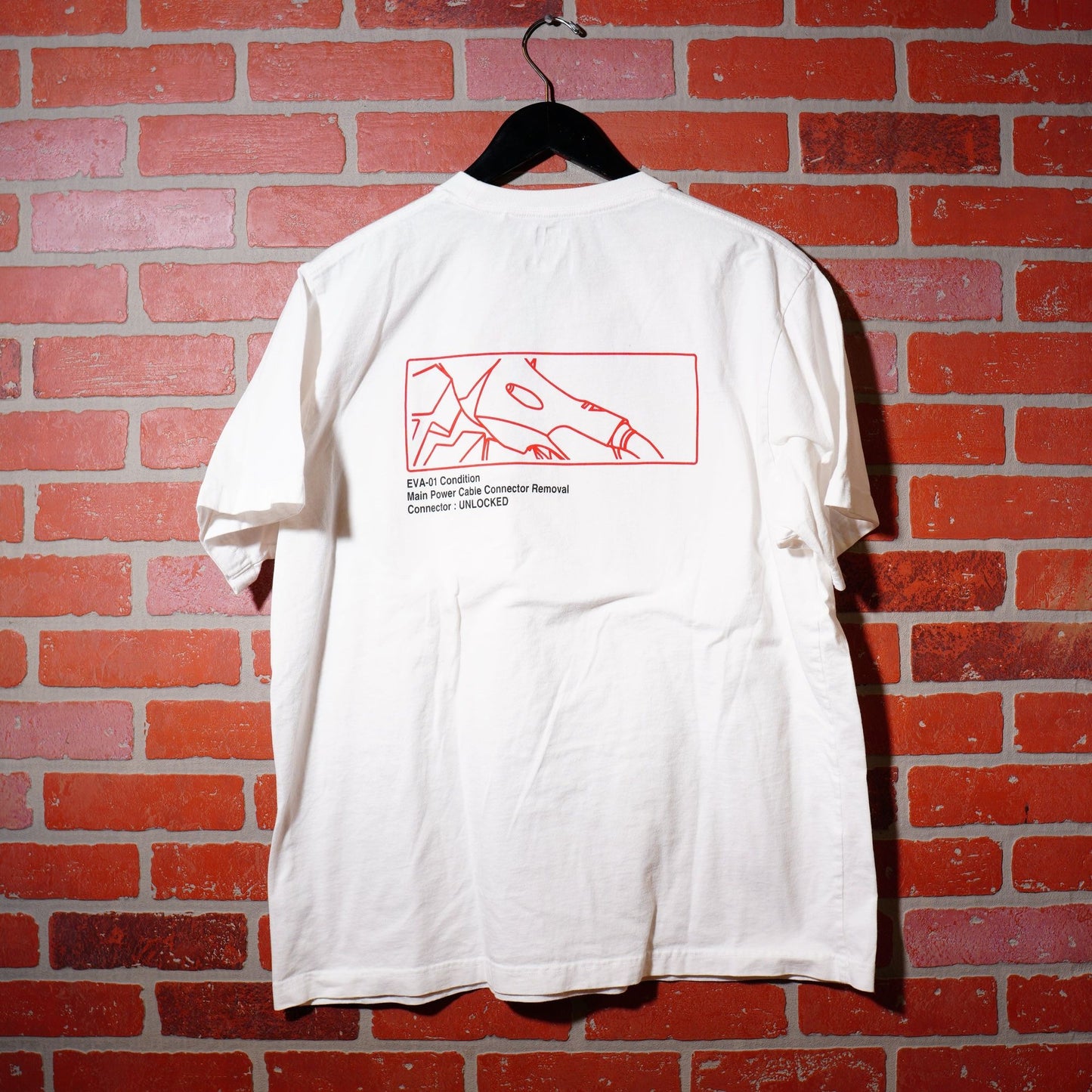 Uniqlo X Neon Genesis Evangelion Cable White Pocket Tee