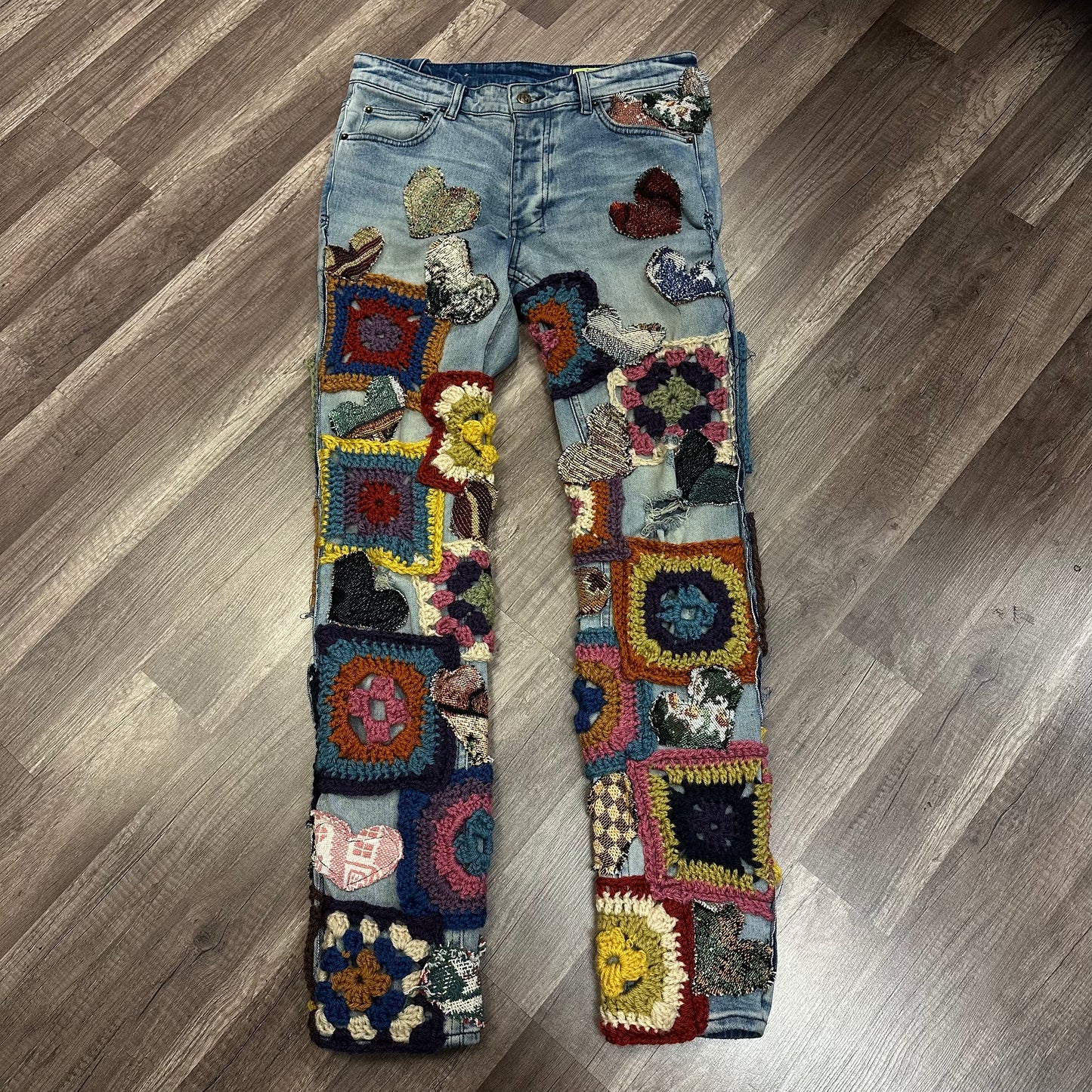 Trevs1of1 Crochet KSUBI Denim