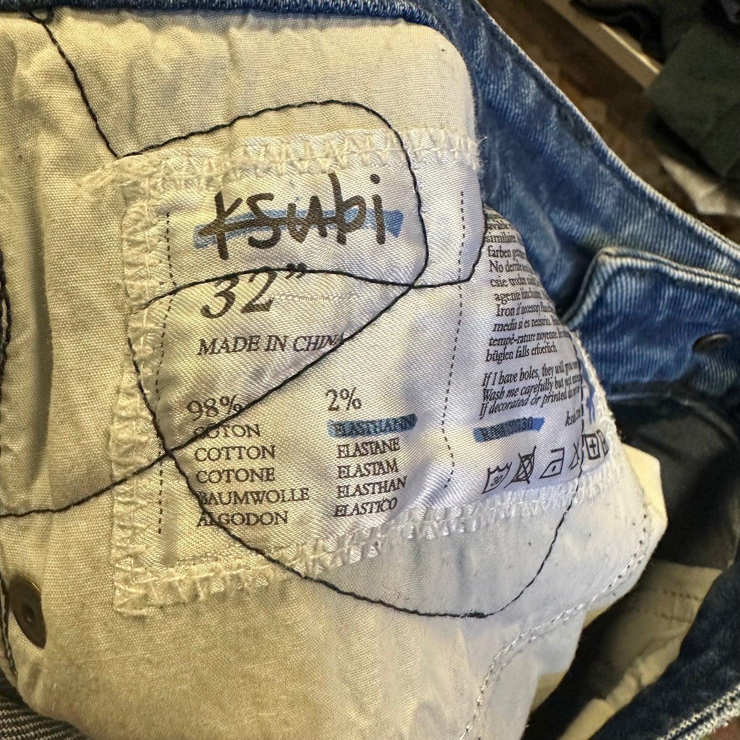Trevs1of1 Crochet KSUBI Denim