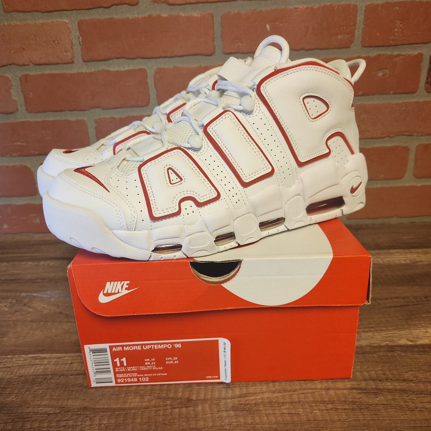 DS Nike Air More Uptempo White Red