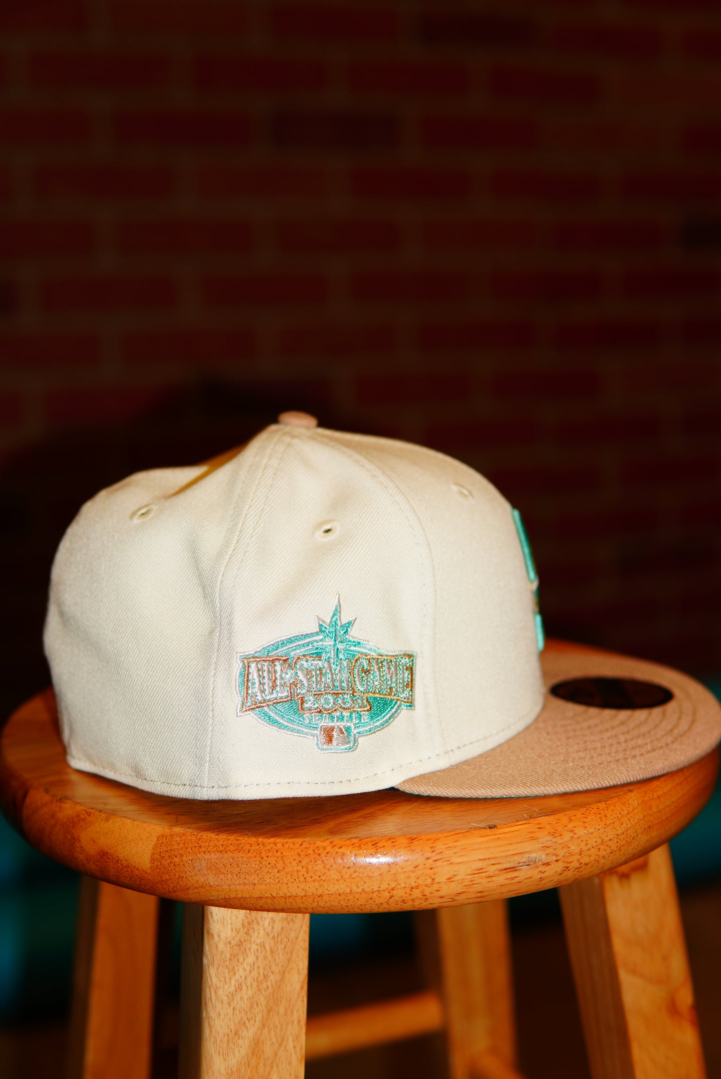 DS New Era MLB Seattle Mariners All-Star Game 2001 Patch Teal/White Fitted Hat