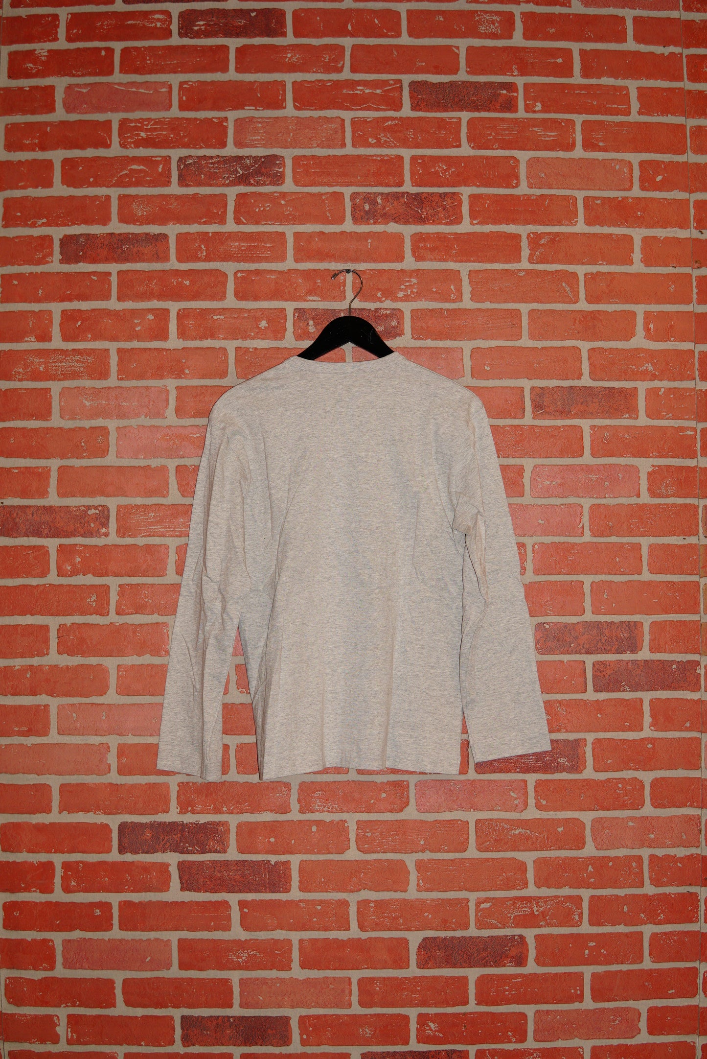 DS CDG Play Gray Sideways Logo L/S Tee