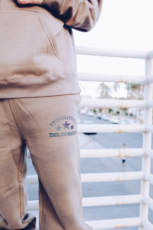 Yesterday's Fits Timeless Fashion Sweatpants (Tan)