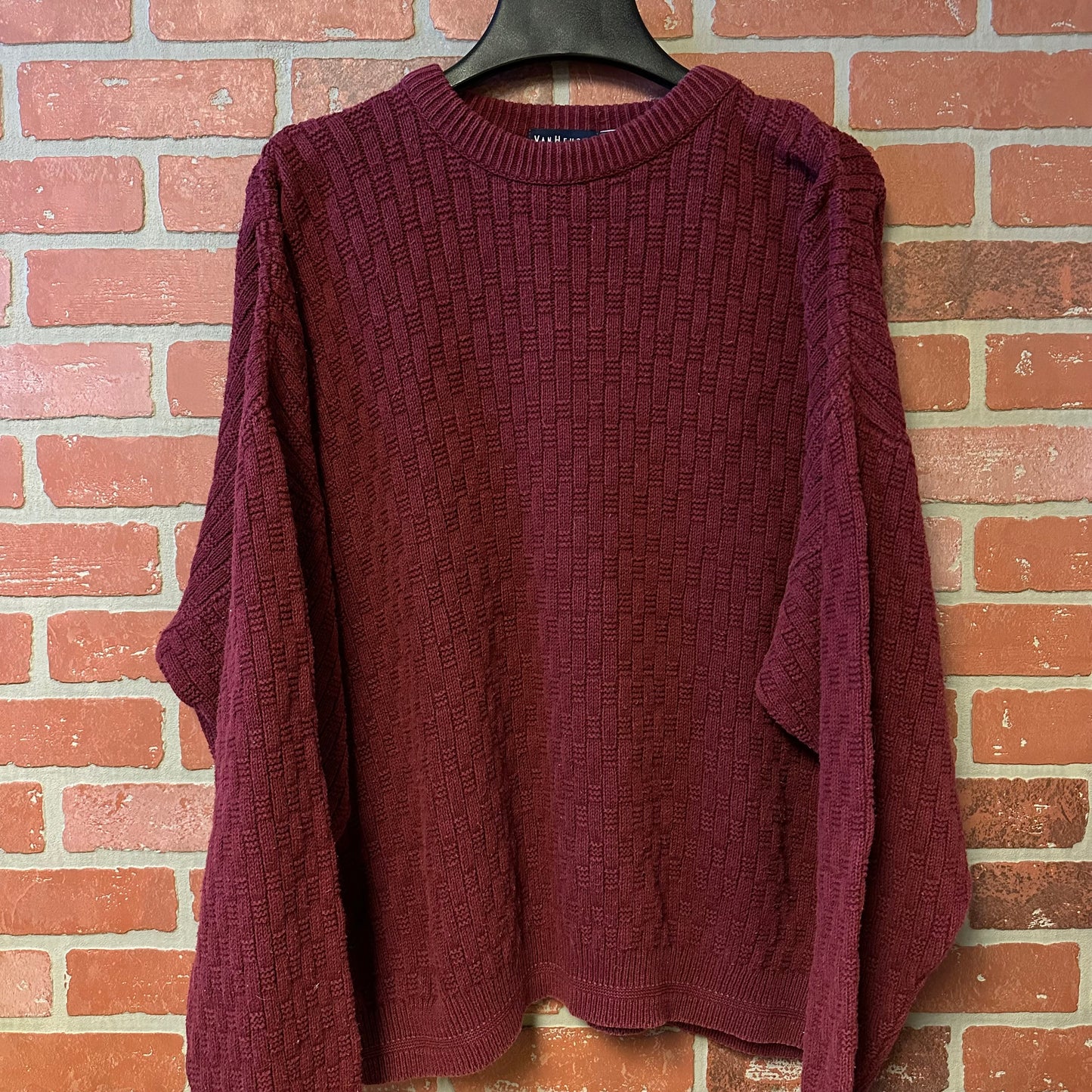 Van Heusen Maroon Knit Sweater (21)