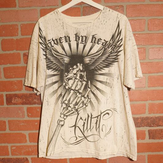 VTG Y2K Kill It Heart White Tee