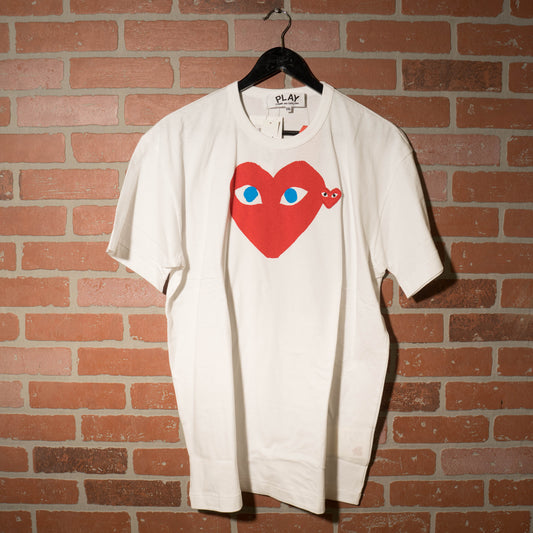 CDG Play Blue Eyes Heart Tee