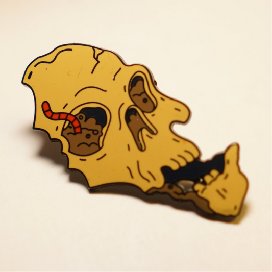 Rotting Skull Pin