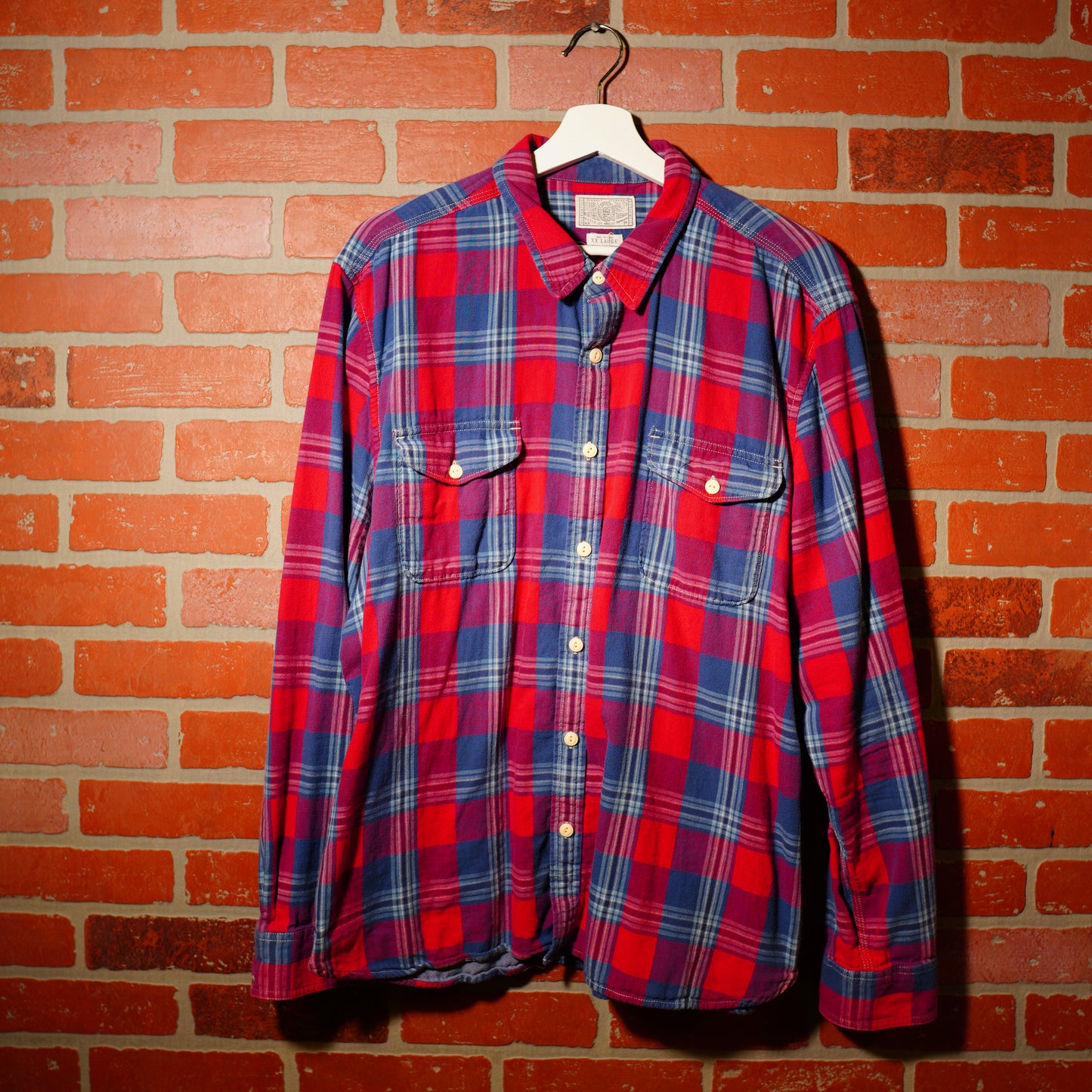 VTG Button-Up Plaid Blue/Red Shirt