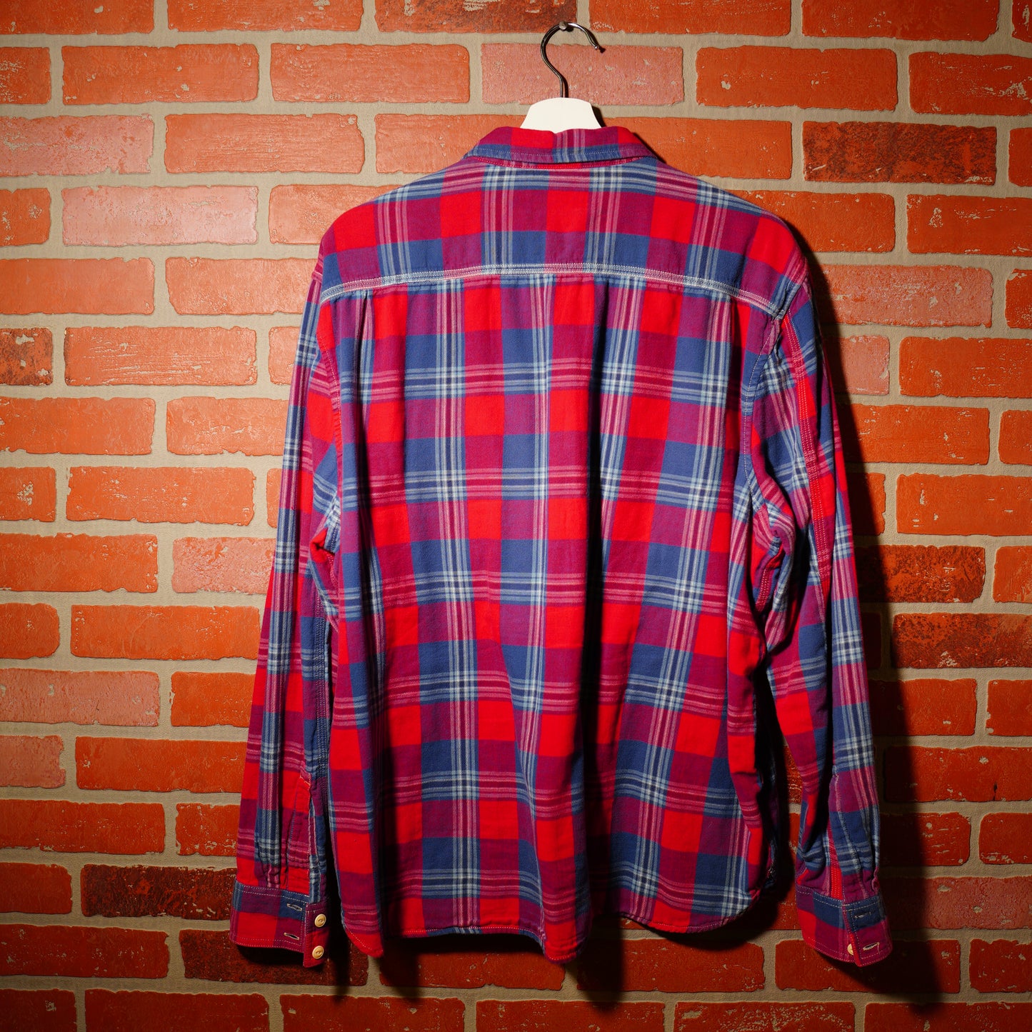 VTG Button-Up Plaid Blue/Red Shirt