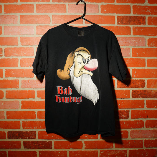 VTG Disney Seven Dwarves Bah Humbug Black Tee