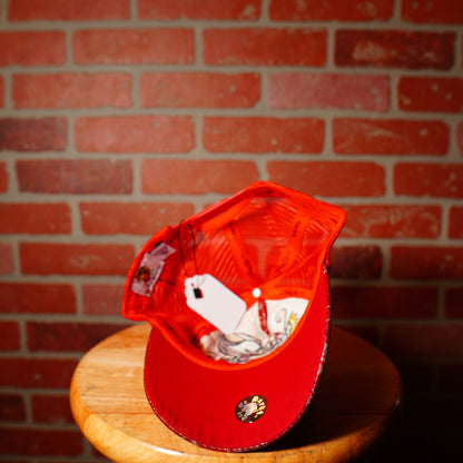 VTG Y2K Ed Hardy Red Glitter Trucker Hat